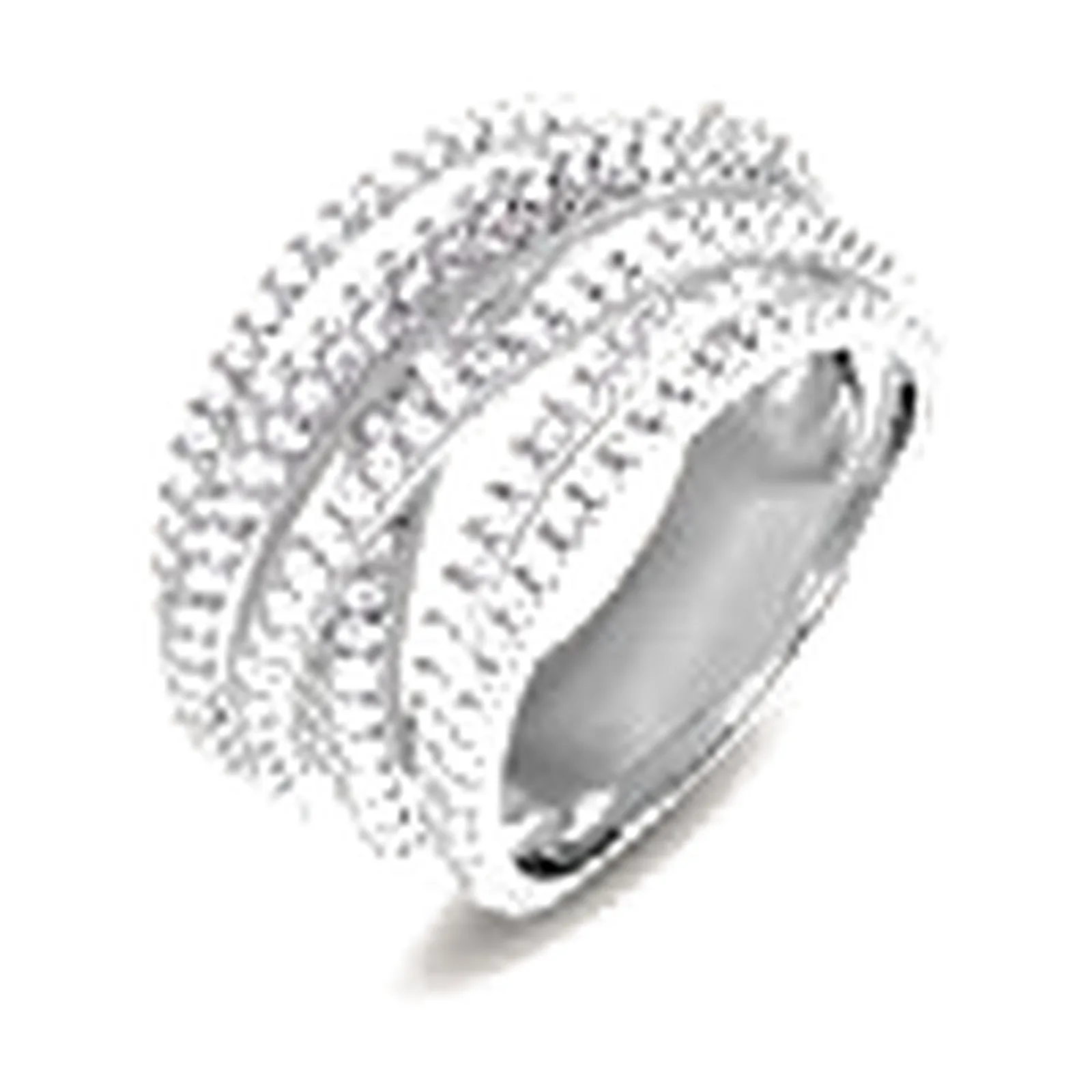 Stroili Silver Elegance Anello cruise sette fasce Argento 925 Misura 12 1699504