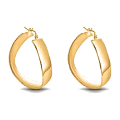 Stroili Silver Collection Orecchini dorati a cerchio Argento 925 1699999
