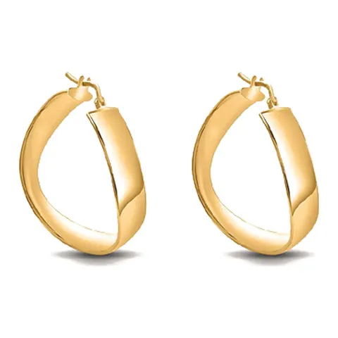 Stroili Silver Collection Orecchini dorati a cerchio Argento 925 1699999