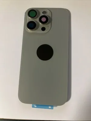 Back vetro Scocca Posteriore Per iPhone 16 Pro Max Comp. Argento natural titanio