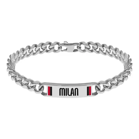 Lowell Bracciale Ufficiale Milan Acciaio 316L B-MB008UAS