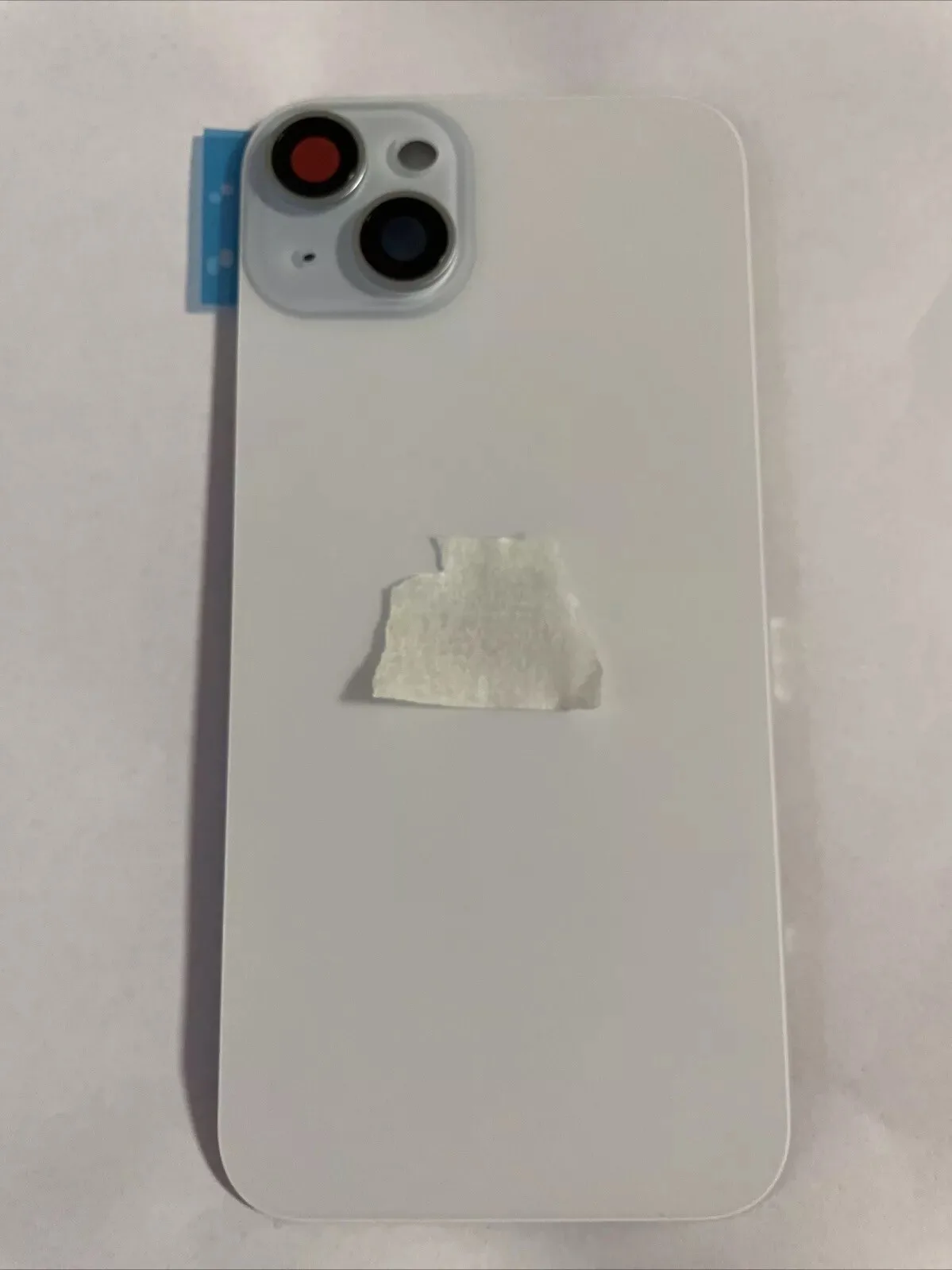 Back vetro Scocca Posteriore Per iPhone 15 Plus Compatibile Magneti Azzurro