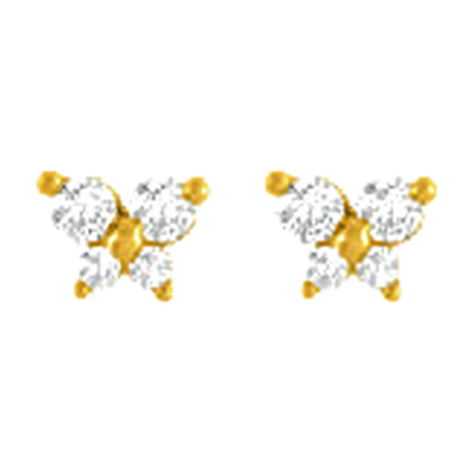 Stroili Bon Ton Orecchini lobo con cubic zirconia Oro 9kt 1400567