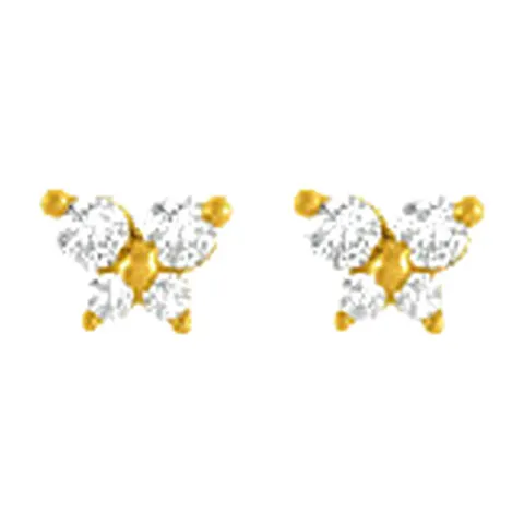 Stroili Bon Ton Orecchini lobo con cubic zirconia Oro 9kt 1400567