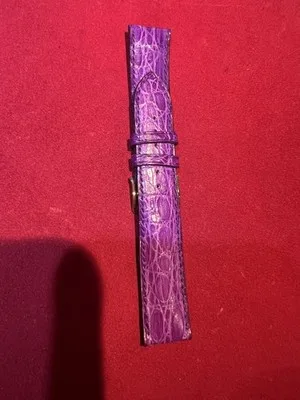 Cinturino per orologio in pelle di coccodrillo viola 20mm - 2606231520 [VENDUTO EBAY 01-15320-61758]