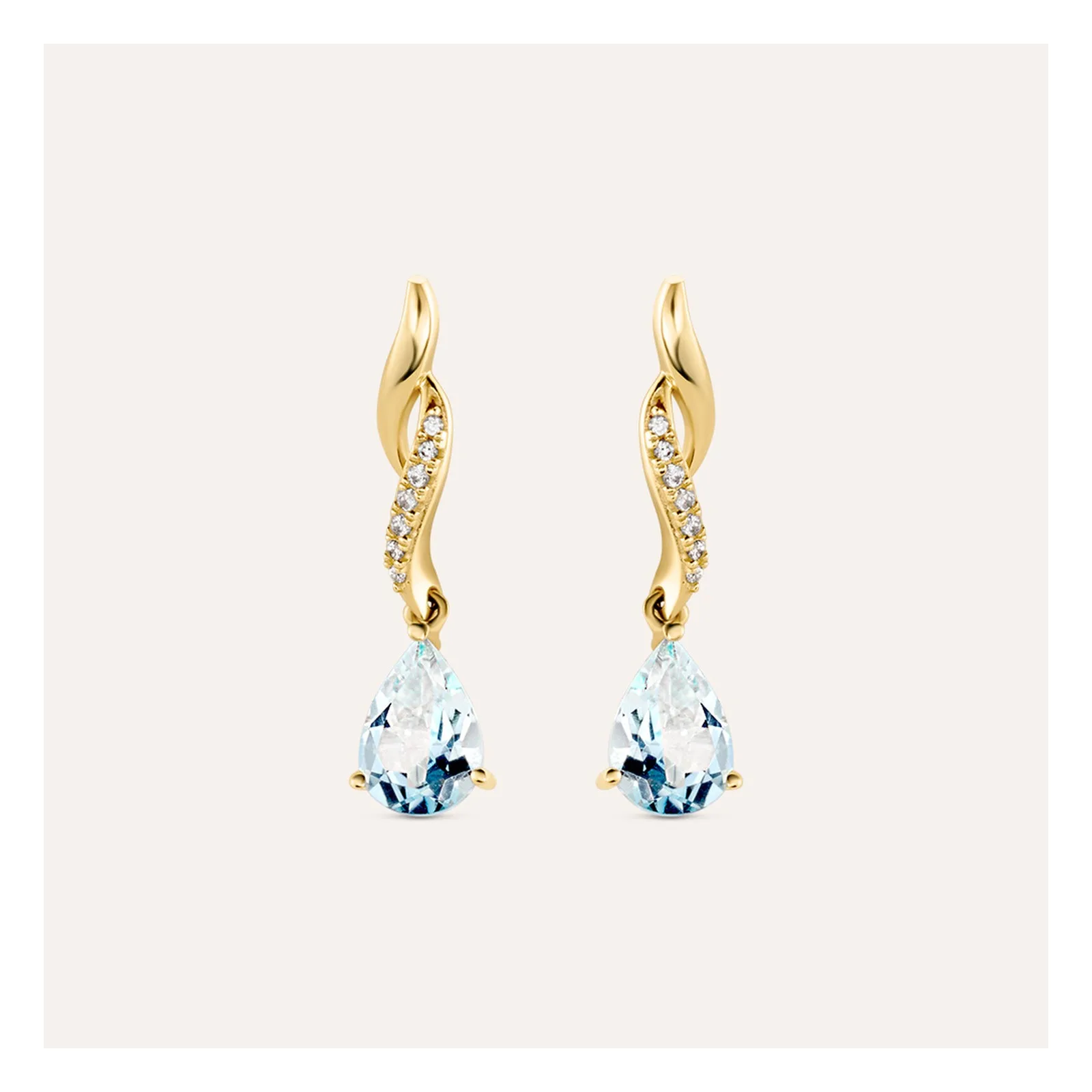 Stroili Amelie Orecchini goccia con topazio sky blue e cubic Oro 9kt 1437877