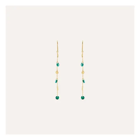# Stroili Beverly Earrings with Malachite 9kt Gold