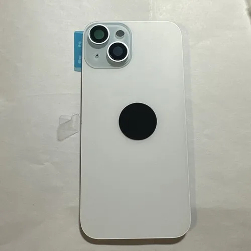 Back vetro Scocca Posteriore Per iPhone 15 Compatibile Magneti Azzurro chiaro
