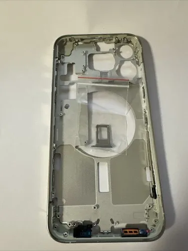 Compatibile Per Apple scocca Chassis Iphone Frame 15 Pro Max Bianco + Vetro Post