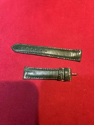 Cinturino per orologio in pelle di lucertola verde 18mm - 20240523120000