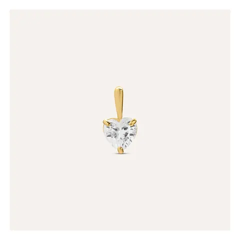 Stroili Poème Pendente cuore con cubic zirconia Oro 9kt 1416773