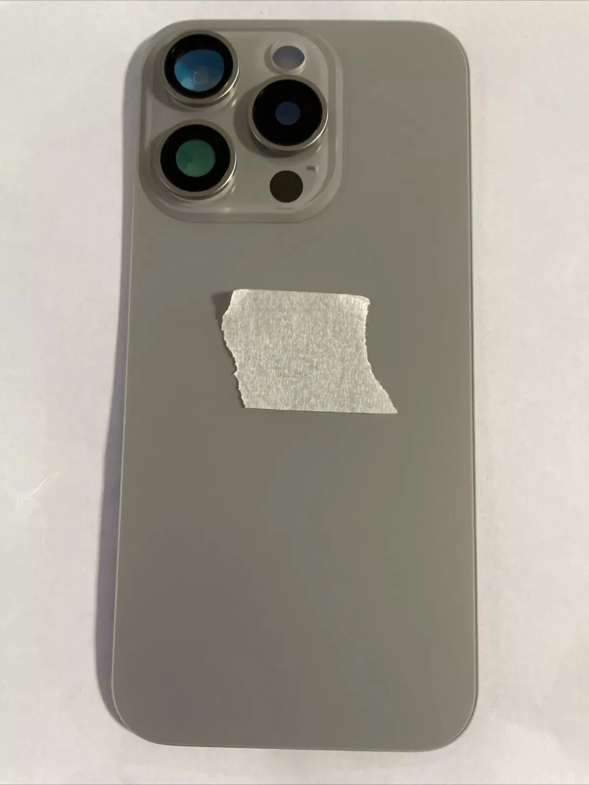 Back vetro Scocca Posteriore Per iPhone 15 Pro Comp. Argento naturale titanio