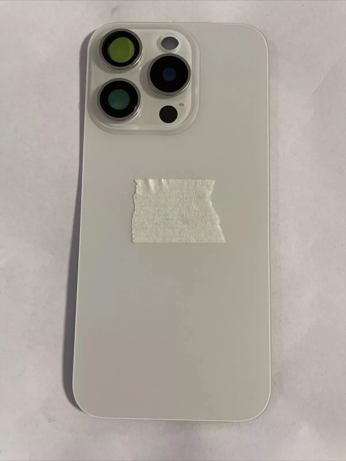 Back vetro Scocca Posteriore Per iPhone 15 Pro Compatibile Magneti Bianco