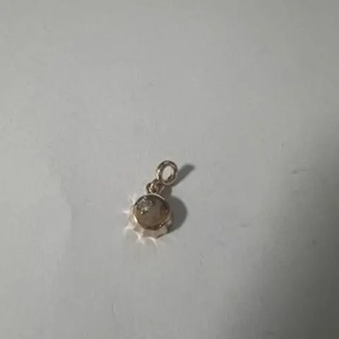 Ciondolo Pendente Rotondo Dorato con Pietra Cubic Zirconia - LAB22609272208