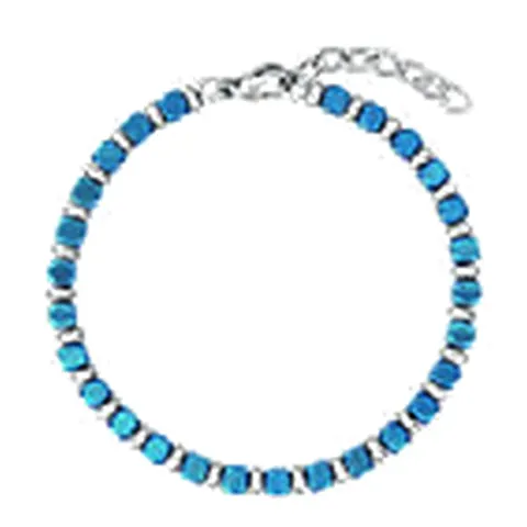 Stroili Man Code Bracciale satinato blu Acciaio 1681927