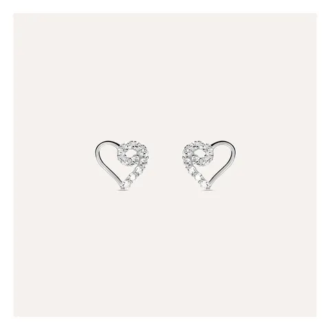 Stroili Bon Ton Orecchini lobo con cubic zirconia Oro 9kt 1400955