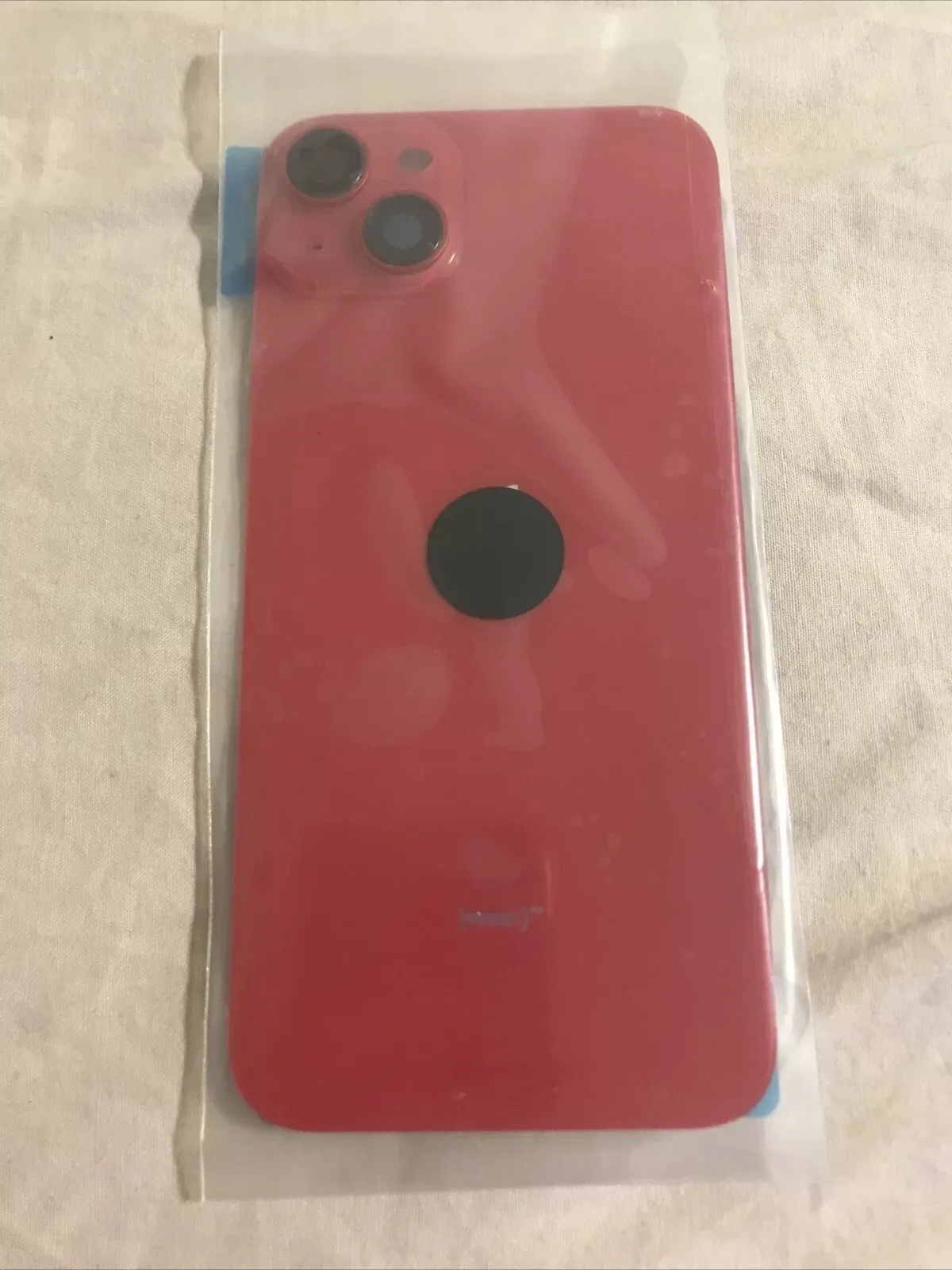 Back vetro Scocca Posteriore Per iPhone 14 Plus Compatibile Con Magneti Rosso