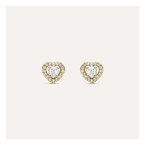 Stroili Golden Dream Orecchini cuore placcati oro 18 kt Metallo 1685710