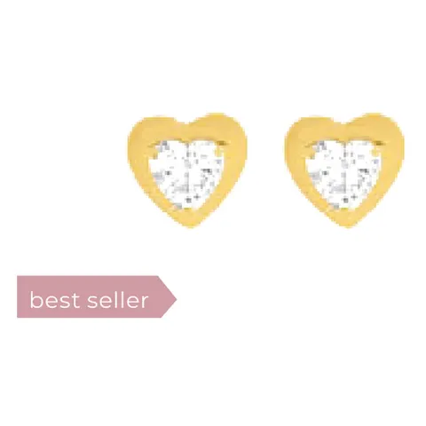 Stroili Bon Ton Orecchini lobo con cubic zirconia Oro 9kt 1401122