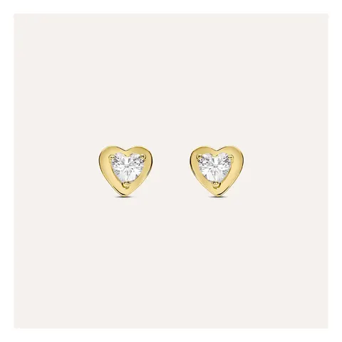 # Stroili Bon Ton Hoop Earrings with Cubic Zirconia 9kt Gold 1401122