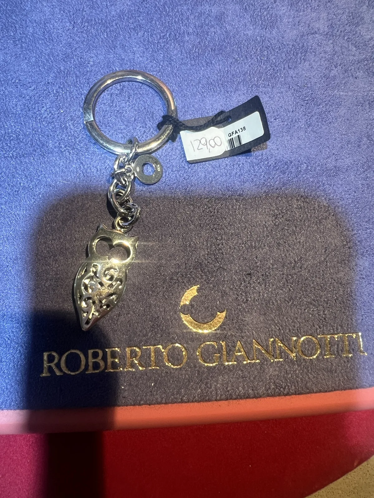 Roberto Giannotti portachiavi gufo argento GFA138