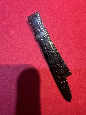Cinturino per orologio in pelle coccodrillo nero 16mm - 2606241610
