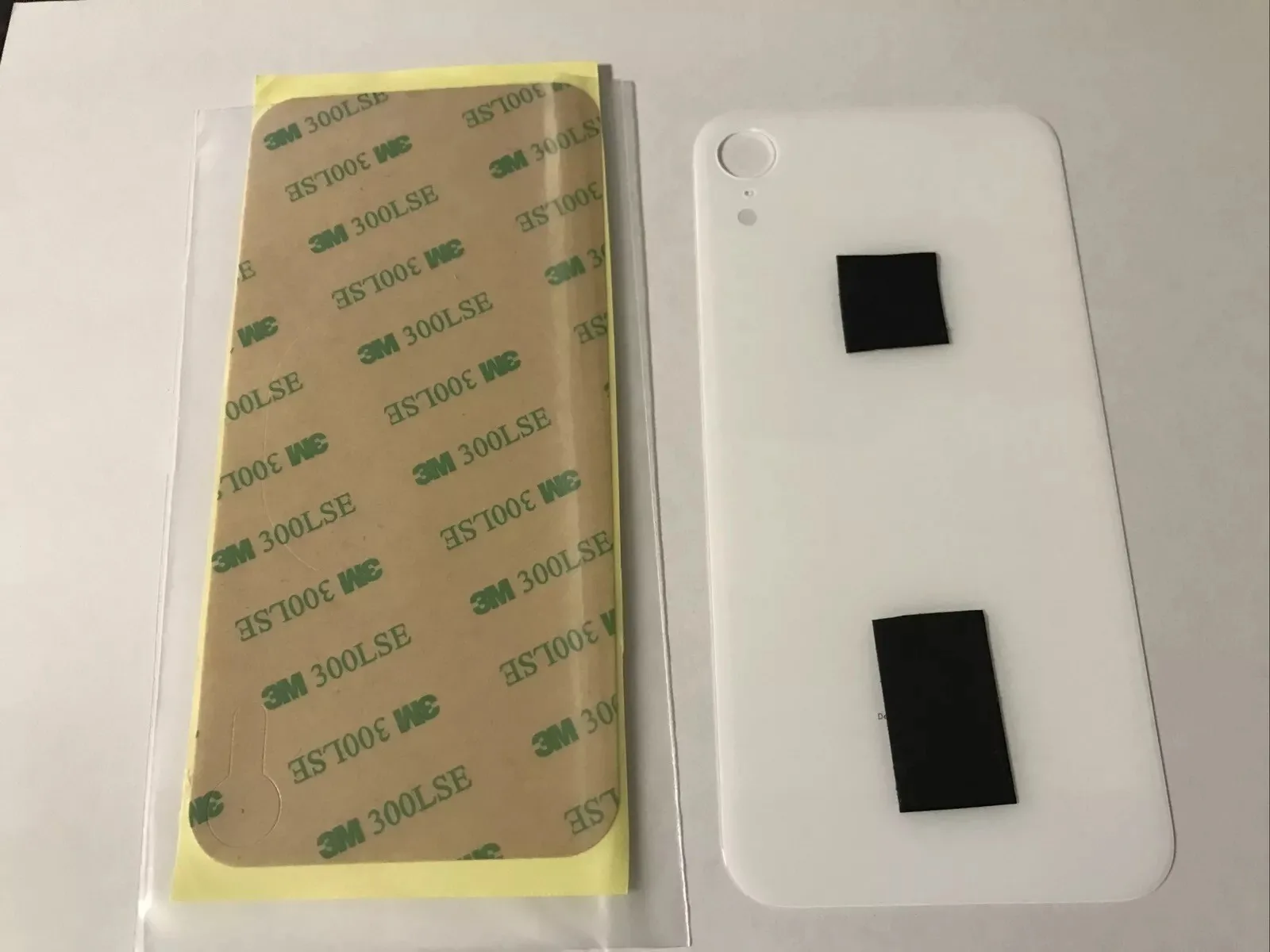Back vetro Scocca Posteriore Per iPhone XR, Bianco Foro Big