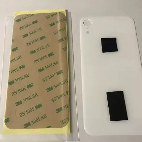Back vetro Scocca Posteriore Per iPhone XR, Bianco Foro Big