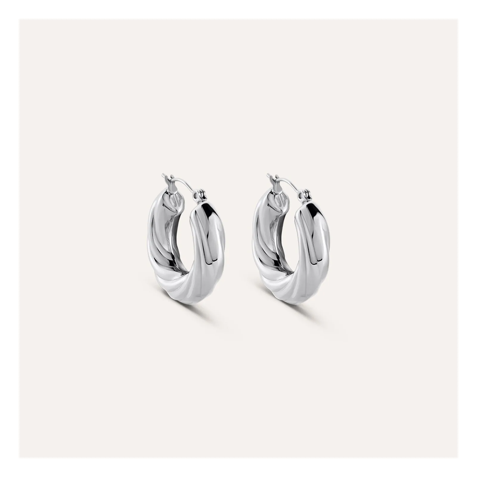 Stroili Moonlight Collection Orecchini a cerchio Torchon bold Acciaio 1701728
