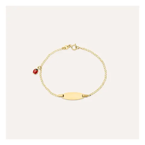 Stroili Mon Petit Bracciale con targhetta smaltata Oro 9kt 1415883