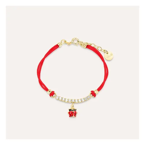 Stroili Silver Baby Bracciale Coccinella dorato con cordino Argento 925 1697618