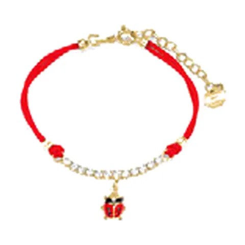 Stroili Silver Baby Bracciale Coccinella dorato con cordino Argento 925 1697618