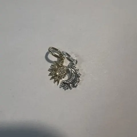 Charm Pendente Sole e Luna Argento 925 Placcato Oro - LAB22609302226