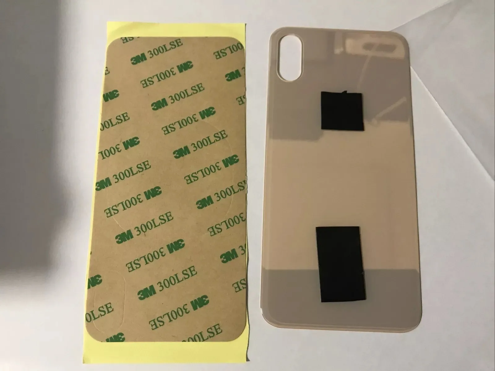 Back vetro Scocca Posteriore Per iPhone XS, Oro Foro Big