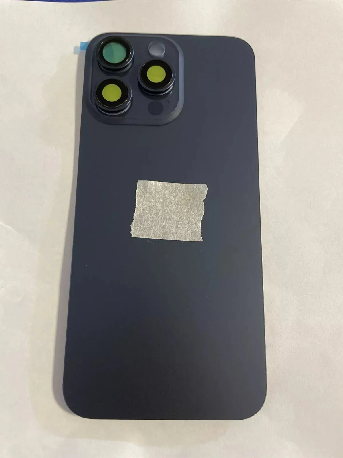 Back vetro Scocca Posteriore Per iPhone 15 Pro Max Compatibile Magneti Blu