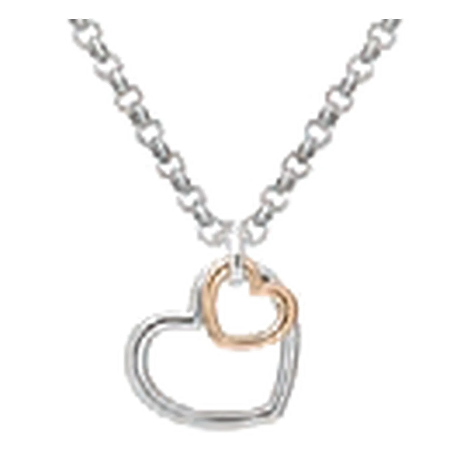 Stroili Lady Code Collana lunga bicolore con cuori doppi Acciaio 1672694