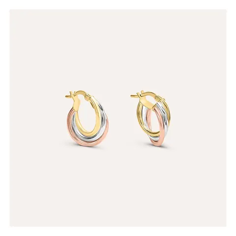 Stroili Toujours Earrings Tricolor Gold 9kt 1401665
