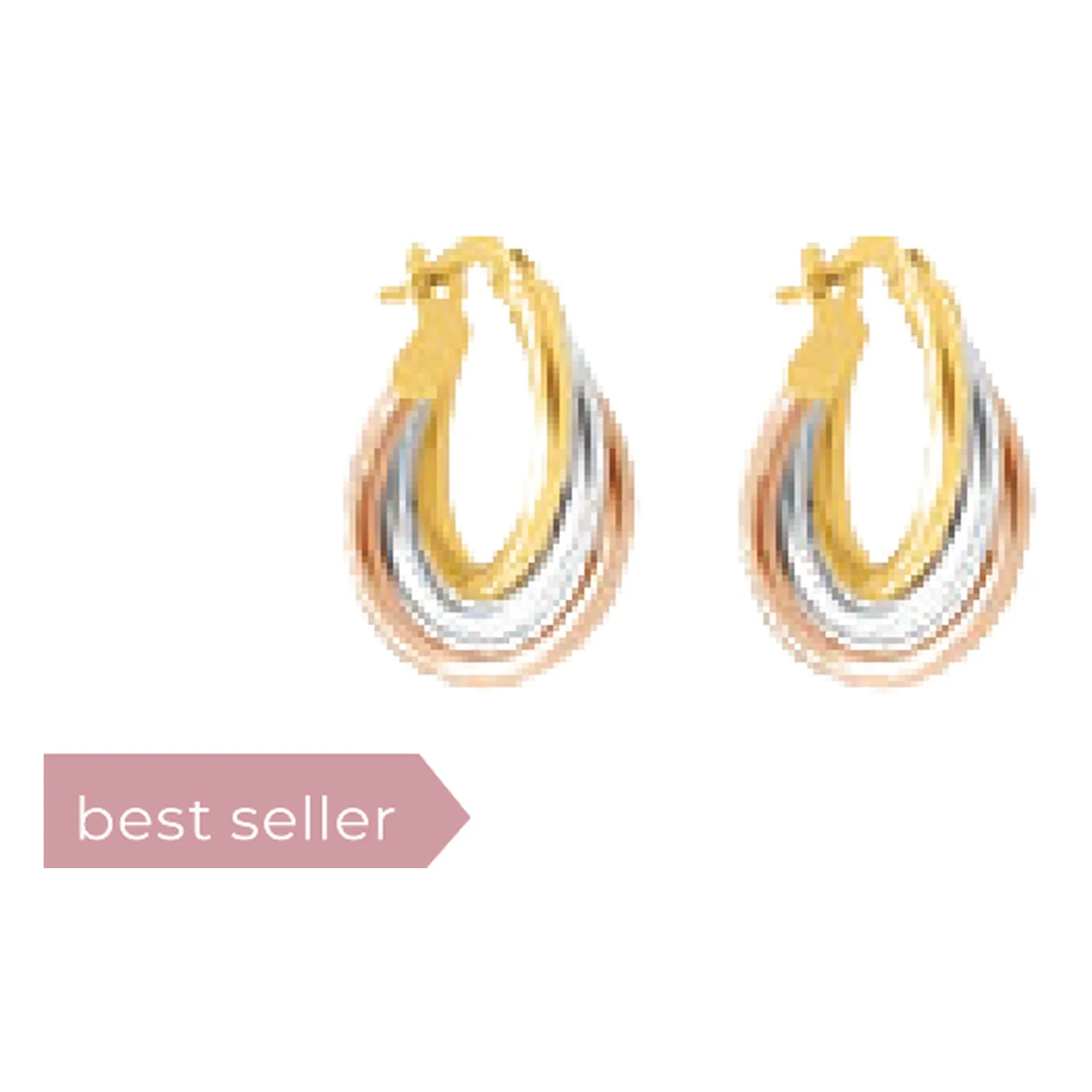 Stroili Toujours Orecchini tricolore Oro 9kt 1401665