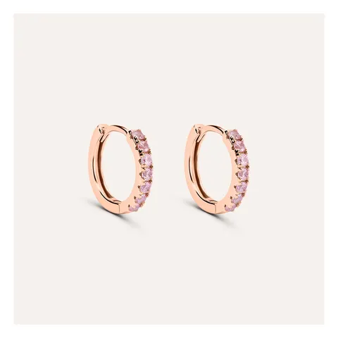 Stroili Silver Rainbow Orecchini a cerchio rosati Argento 925 1682422