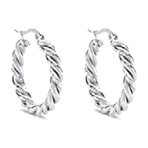 Stroili Moonlight Collection Orecchini a cerchio torchon Acciaio 1699254