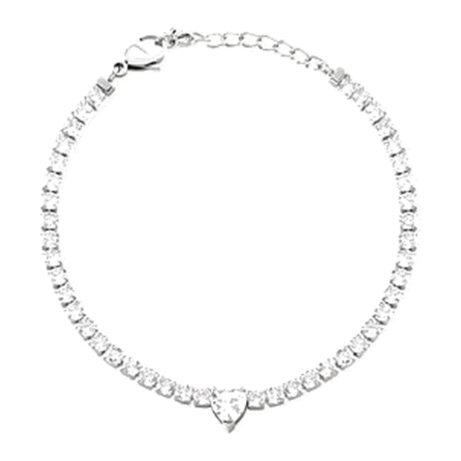 Stroili Aura Collection Bracciale tennis cuore con cubic Acciaio 1685843
