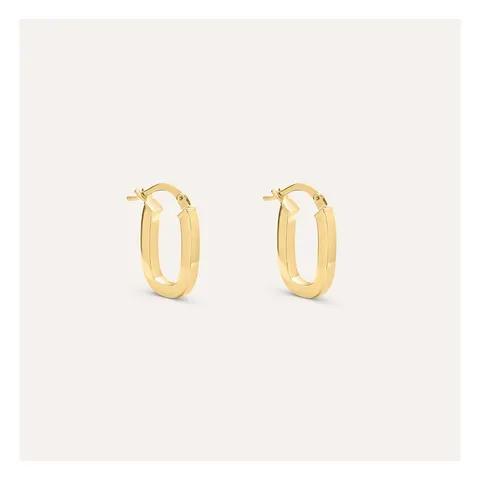 Stroili Toujours Rectangular Hoops Earrings Gold 9kt 1435981