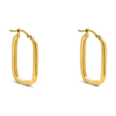 Stroili Toujours Orecchini hoops rettangolare Oro 9kt 1435981