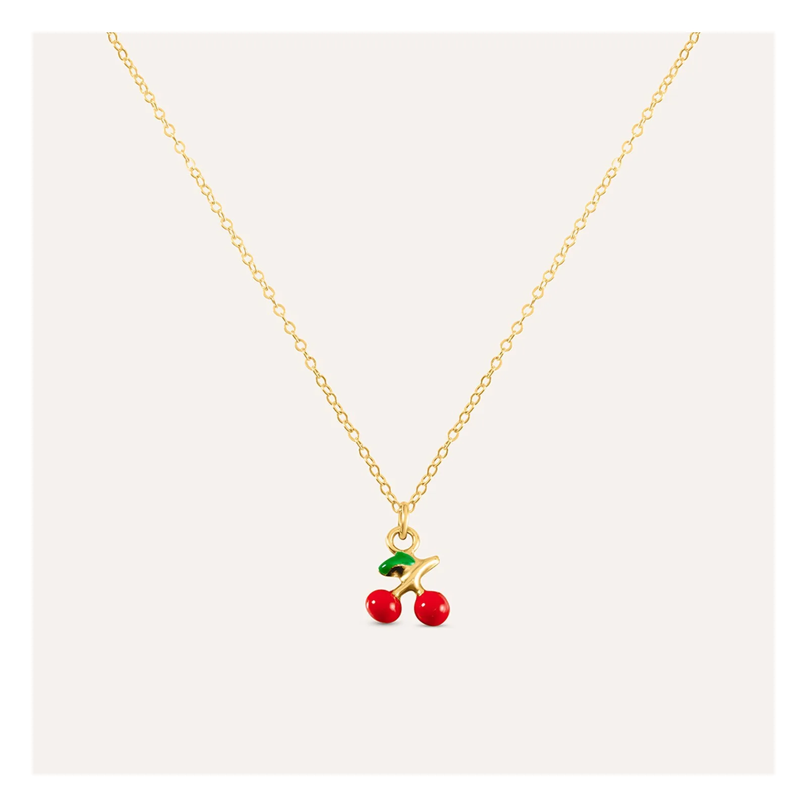 Stroili Mon Petit Collana ciliegia con smalto Oro 9kt 1438109