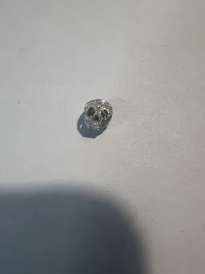 Charm Pendente Teschio in Argento 925 con Pavè di Cubic Zirconia - LAB22609302236