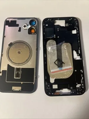 Compatibile Per Apple scocca Chassis Iphone Frame 16 Plus Nero + Vetro Posterior