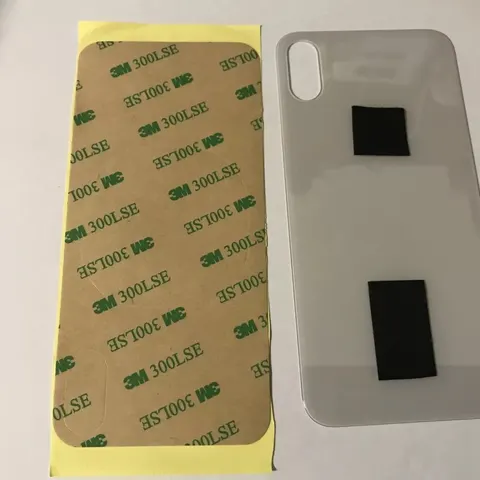 Back vetro Scocca Posteriore Per iPhone X , Bianco Foro Big