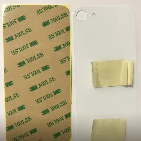 Back vetro Scocca Posteriore Per iPhone SE 2020 2022, Bianco Foro Big
