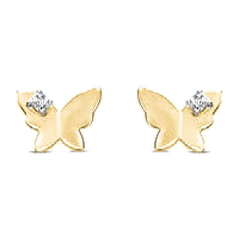 Stroili Mon Petit Precious Orecchini farfalla con diamante Oro 9kt 1435978