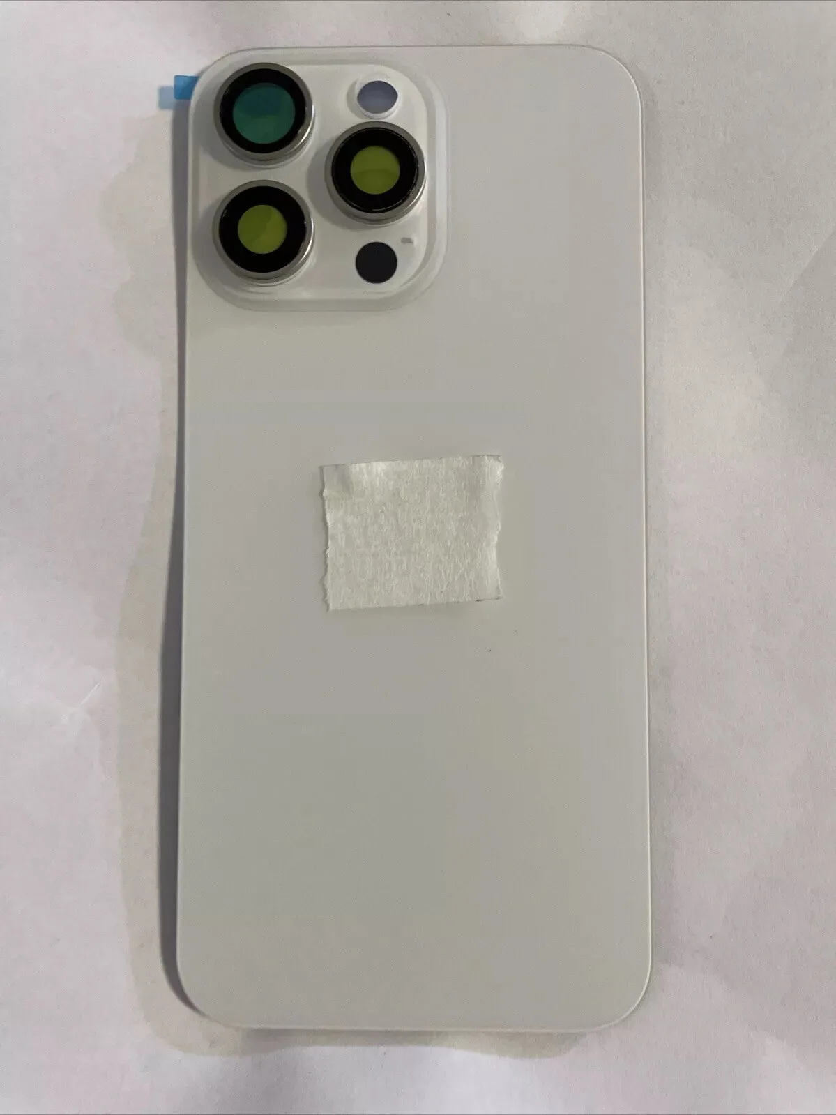Back vetro Scocca Posteriore Per iPhone 15 Pro Max Compatibile Magneti Bianco